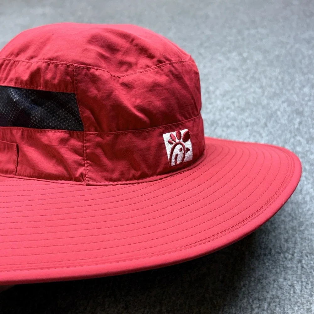 Chick Fil A Bucket Hat Team‎ Member Red Sun Boonie One Size OOBE Beach Shade Cap